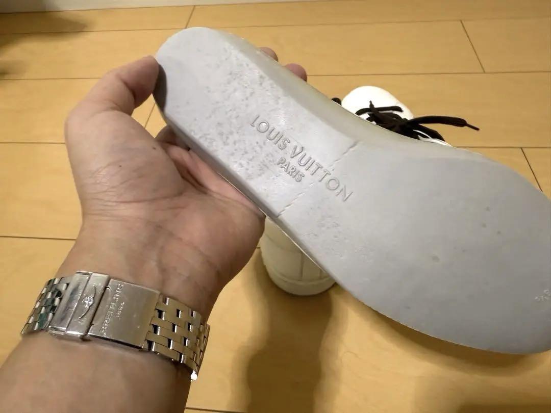 Louis Vuitton ホワイトスニーカー 25.5cm レザー モノグラム