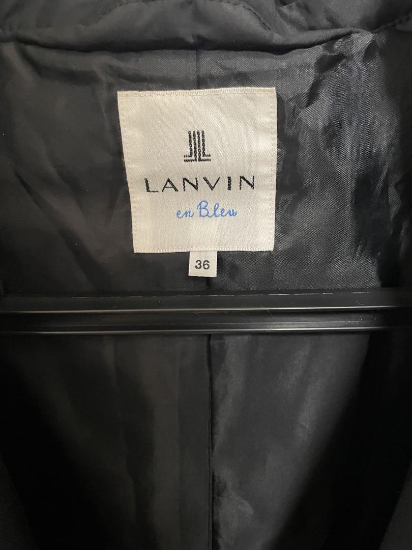 i*k様 LANVIN en Bleu ロングダウンジャケット 36 ブラック