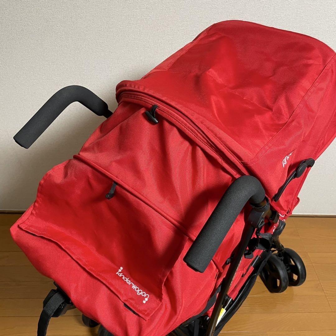 日本育児　キンダーワゴン　二人乗りベビーカー　DUO シティ　HOP レッド