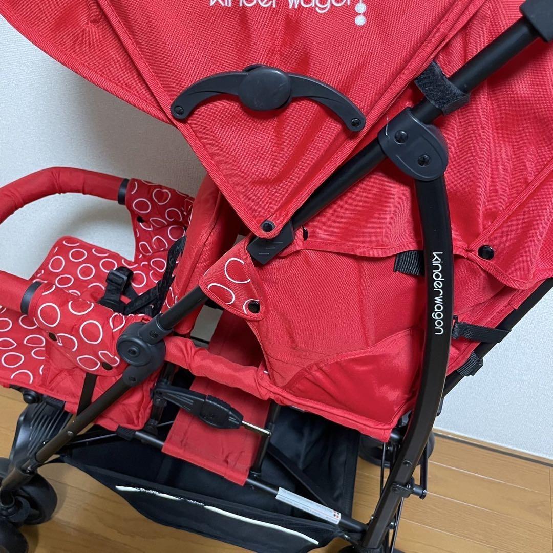 日本育児　キンダーワゴン　二人乗りベビーカー　DUO シティ　HOP レッド