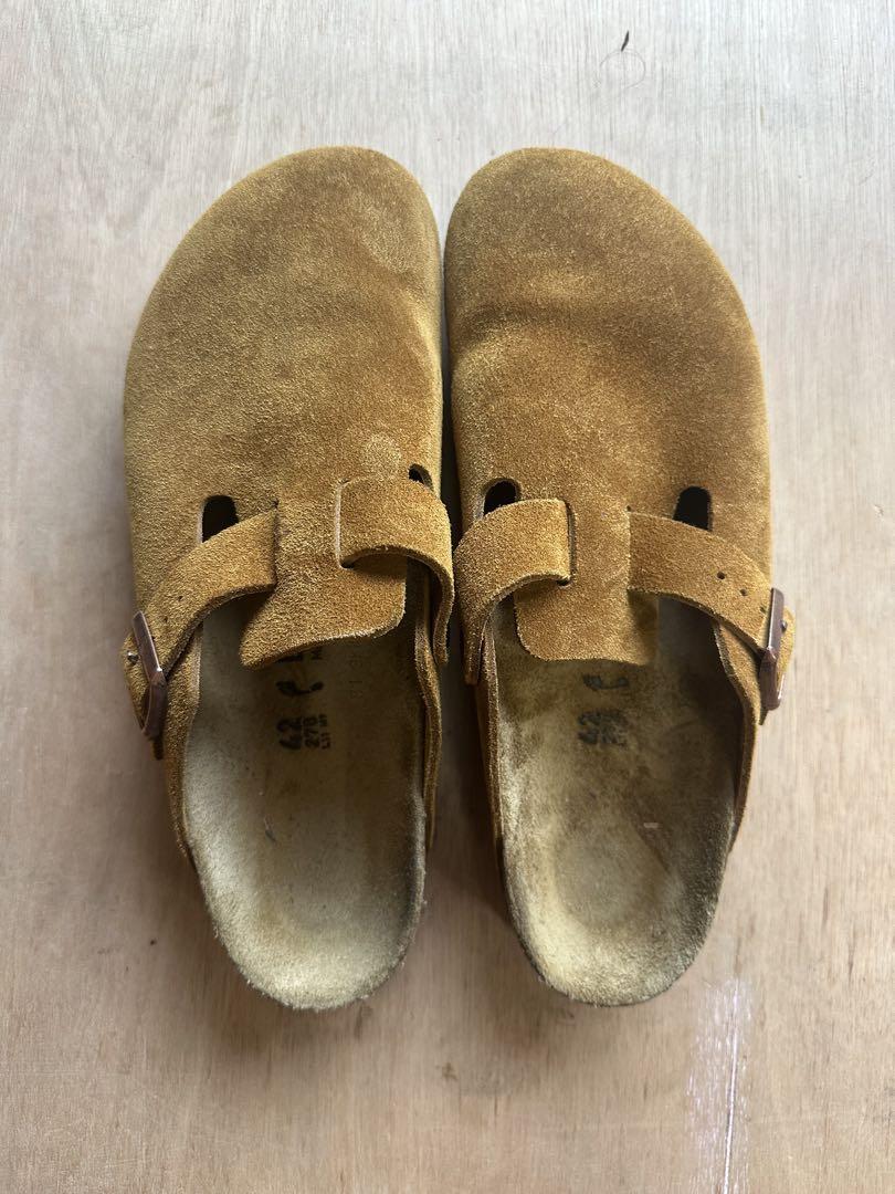 Birkenstock ブラウン スエード クロッグサンダル