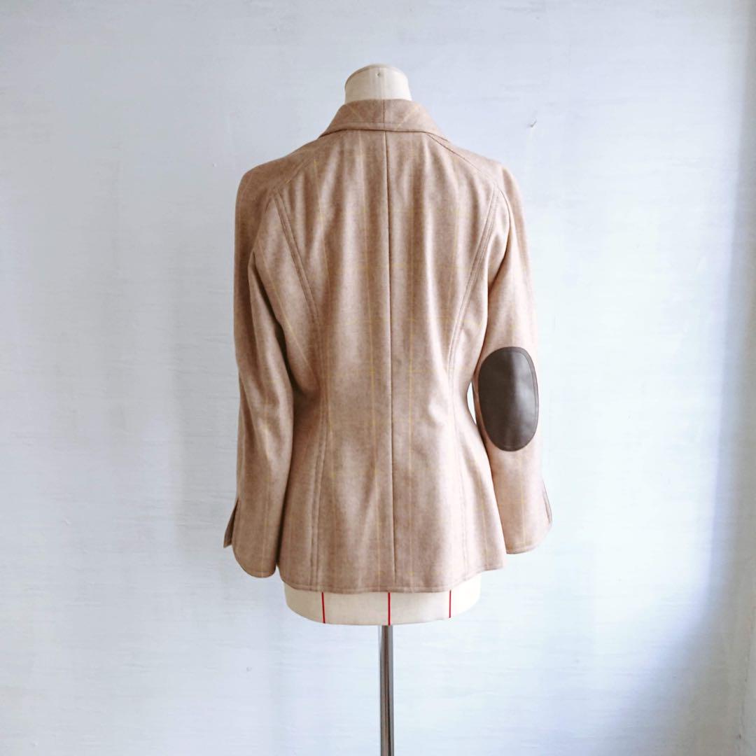 vintage Dior エルボーパッチジャケット 後姿も洗練スタイル