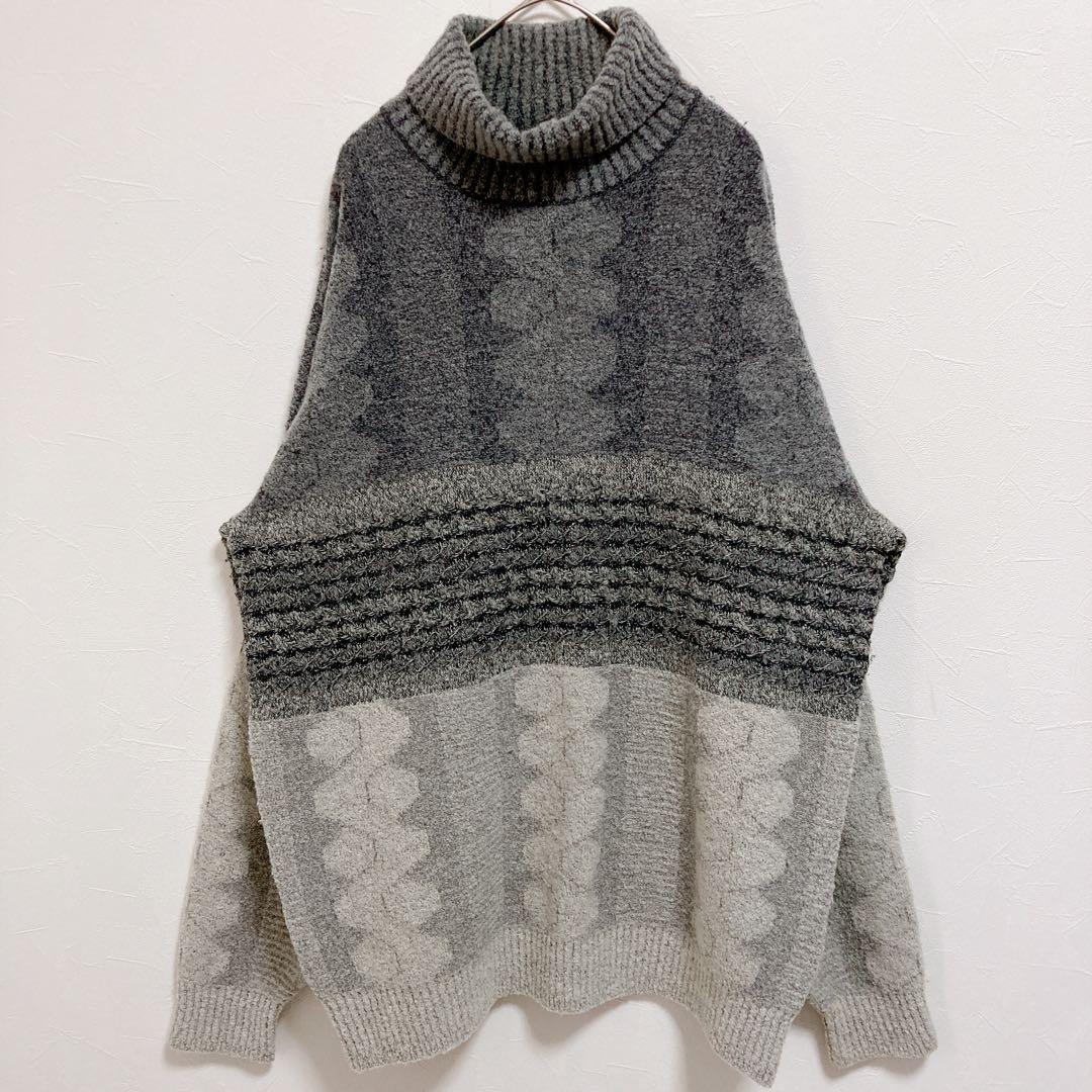 【美品】ジョルジュレッシュ　ウール&シルク　オーバーサイズタートルネックニット