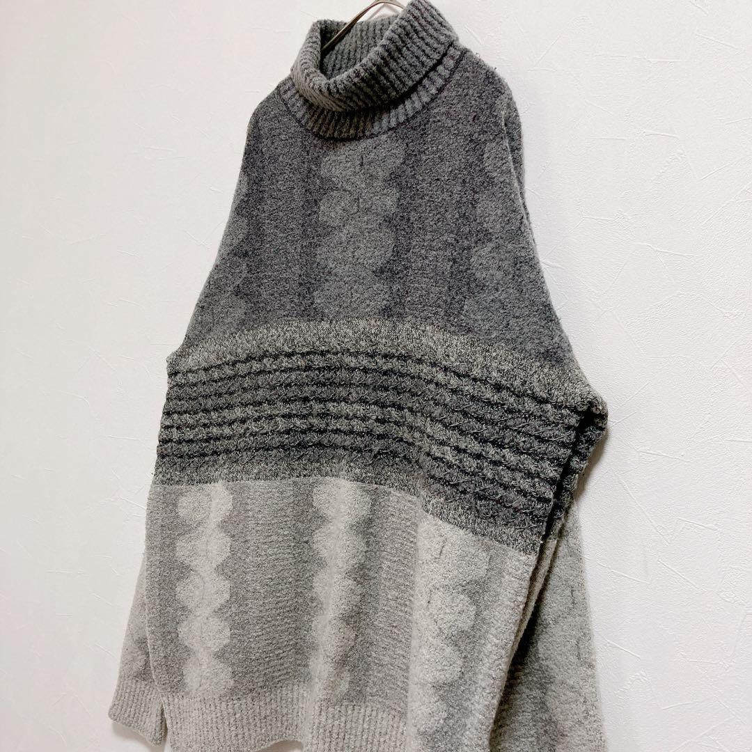 【美品】ジョルジュレッシュ　ウール&シルク　オーバーサイズタートルネックニット
