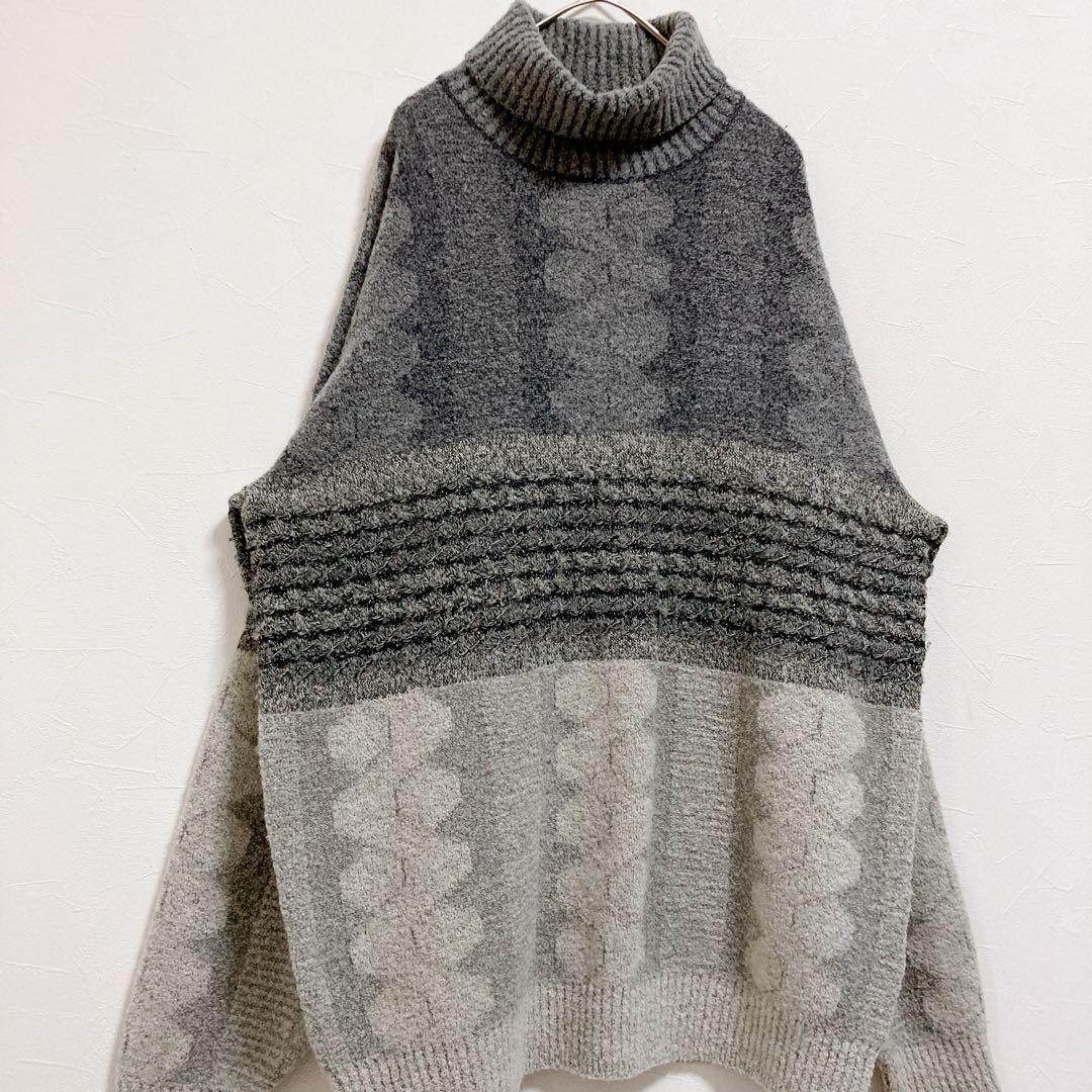 【美品】ジョルジュレッシュ　ウール&シルク　オーバーサイズタートルネックニット