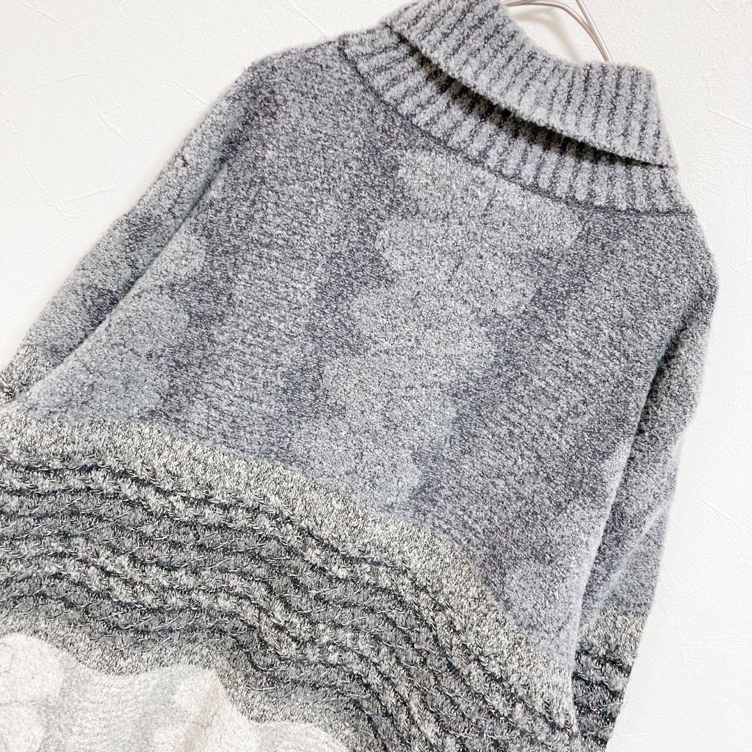 【美品】ジョルジュレッシュ　ウール&シルク　オーバーサイズタートルネックニット