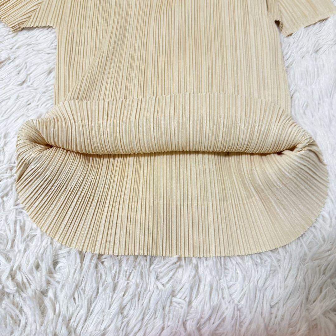 極美品✨PLEATS PLEASE プリーツ　ベージュ　半袖　トップス 極美品✨PLEATS PLEASE プリーツ 半袖 ベージュ トップス