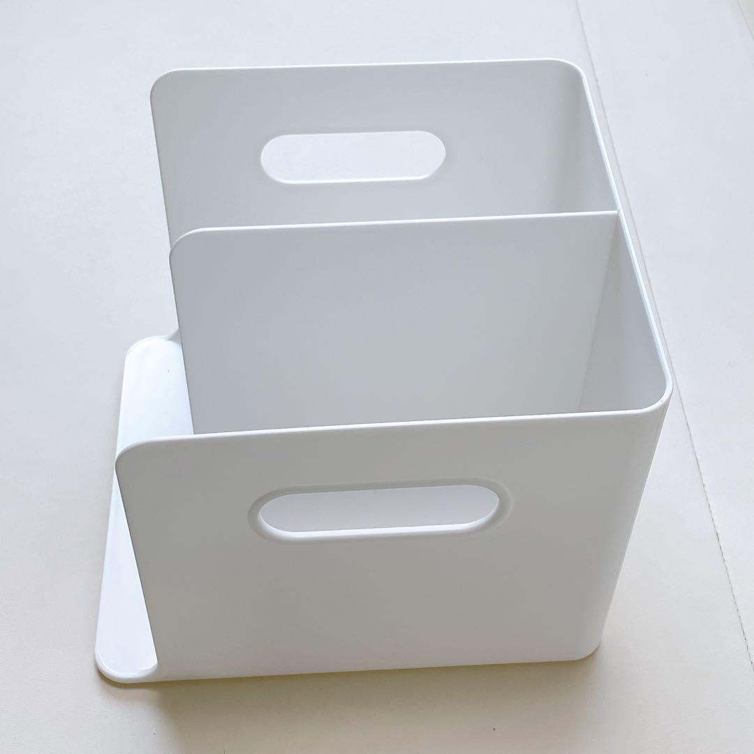 プラスチックデスクトップ本棚軽量 白