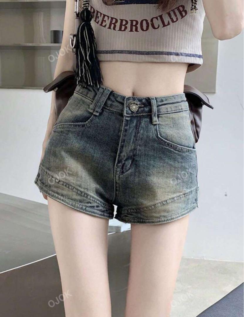 【激安大特価！】 SHEIN】ウォッシュド デニムショートパンツ トップス