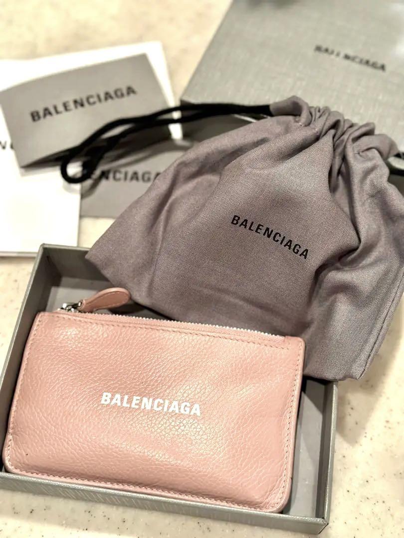 BALENCIAGA バレンシアガ ピンク レザー コインケース カードケース - 小物