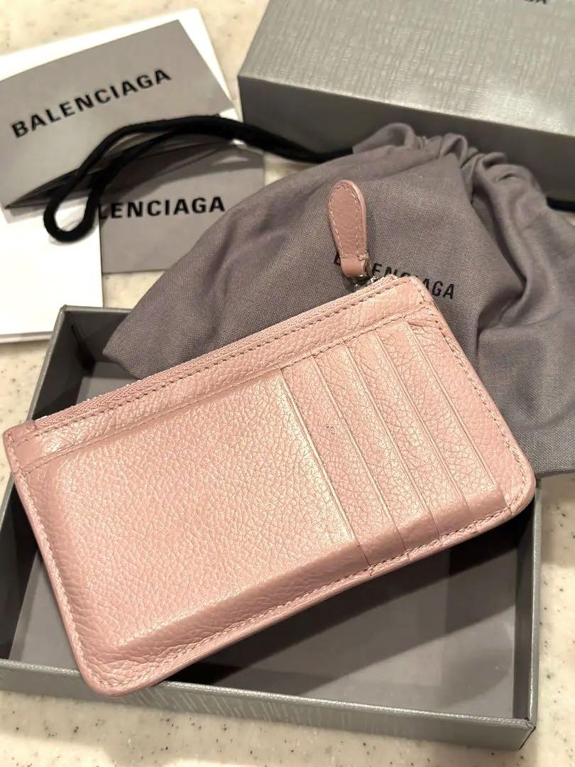 BALENCIAGA バレンシアガ ピンク レザー コインケース カードケース - 小物