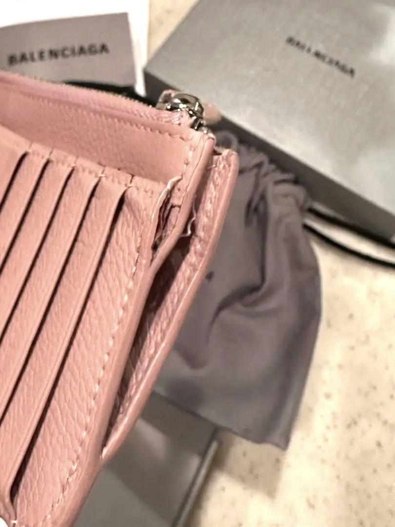 BALENCIAGA バレンシアガ ピンク レザー コインケース カードケース - 小物