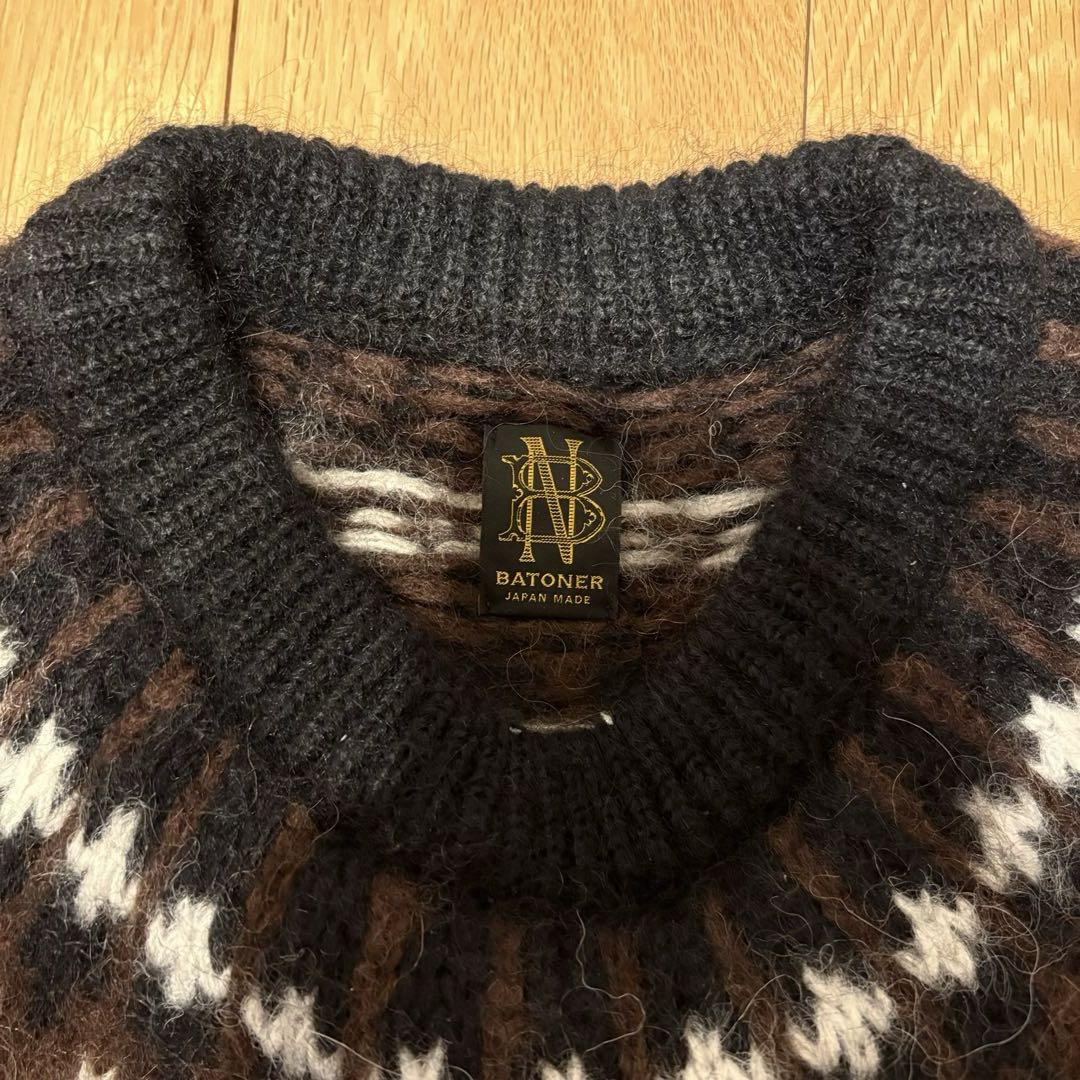 BATONER(バトナ―)/ MOHAIR NORDIC CREW NECK