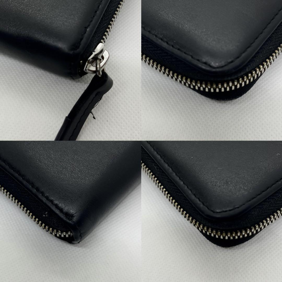 美品✨ディーゼル 長財布 ラウンドファスナー Dロゴ 現行モデル 本革 ブラック