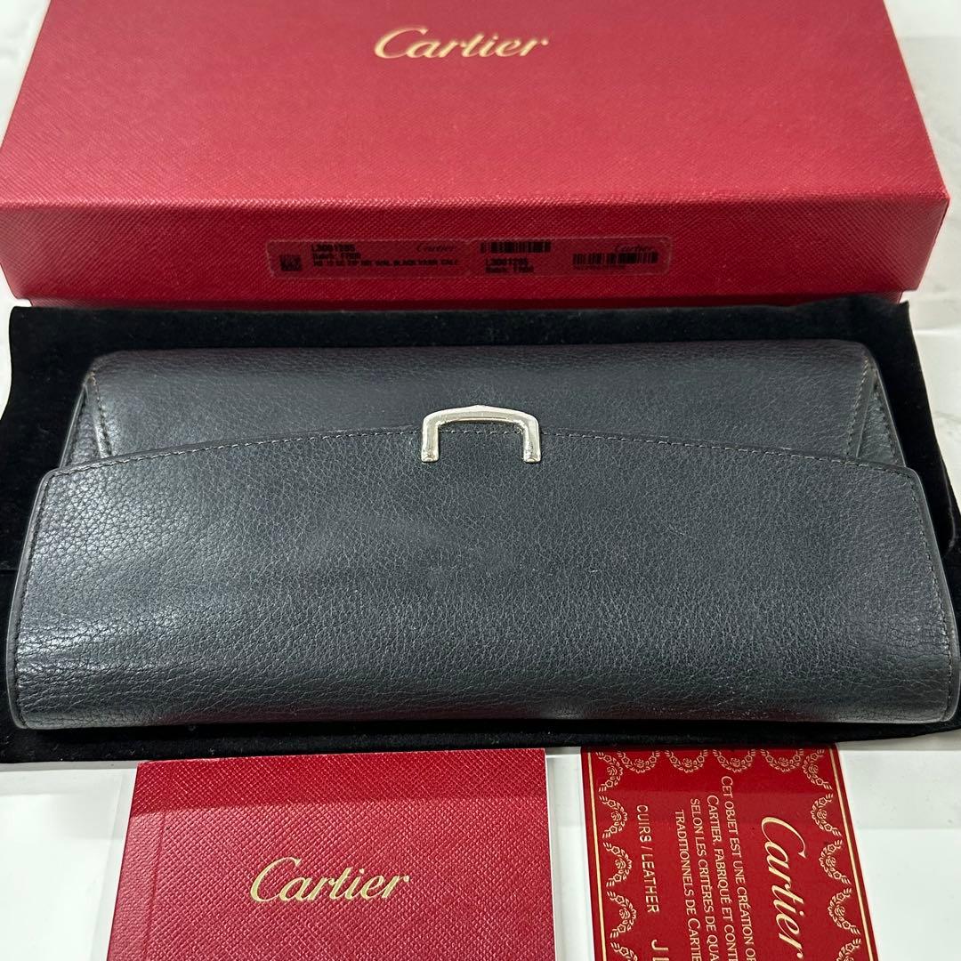 新品同様‼️ カルティエ　Cartier 財布　二つ折り　長財布　Cドゥ