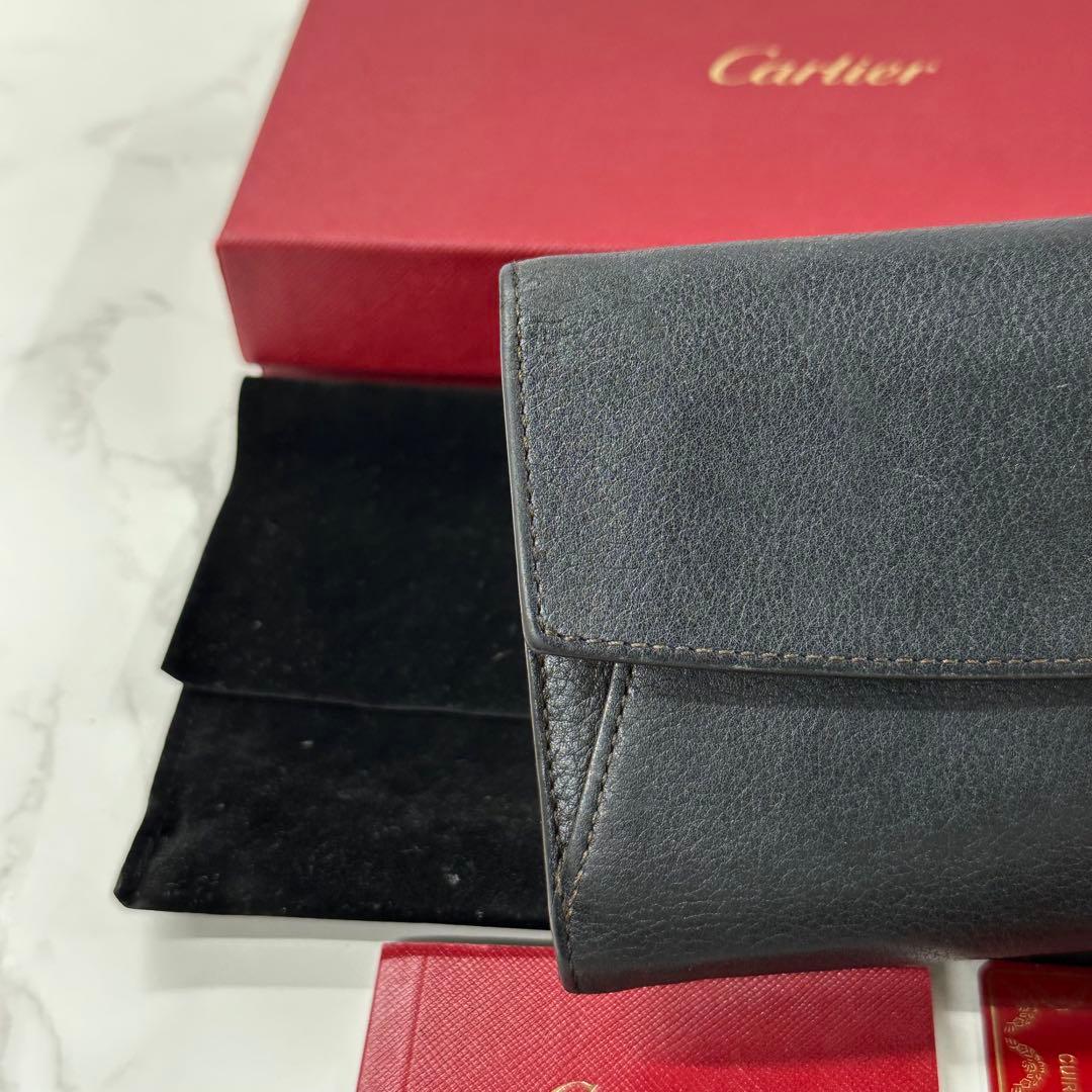 新品同様‼️ カルティエ　Cartier 財布　二つ折り　長財布　Cドゥ