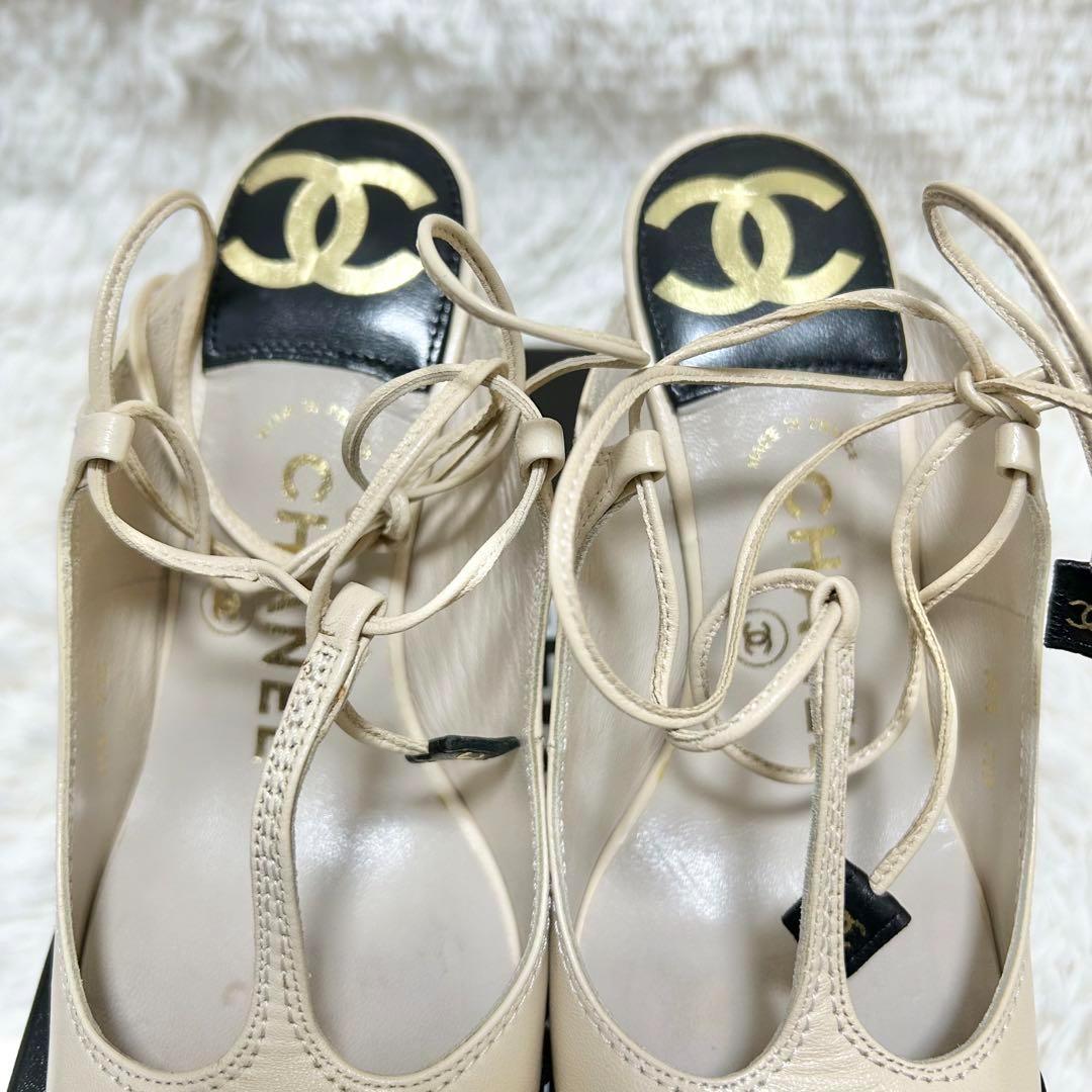 gengen♡様 シャネル　ココマーク パンプス　ハイヒール　サンダル22.5 美品】CHANEL シャネル ココマーク サンダル パンプス バイ