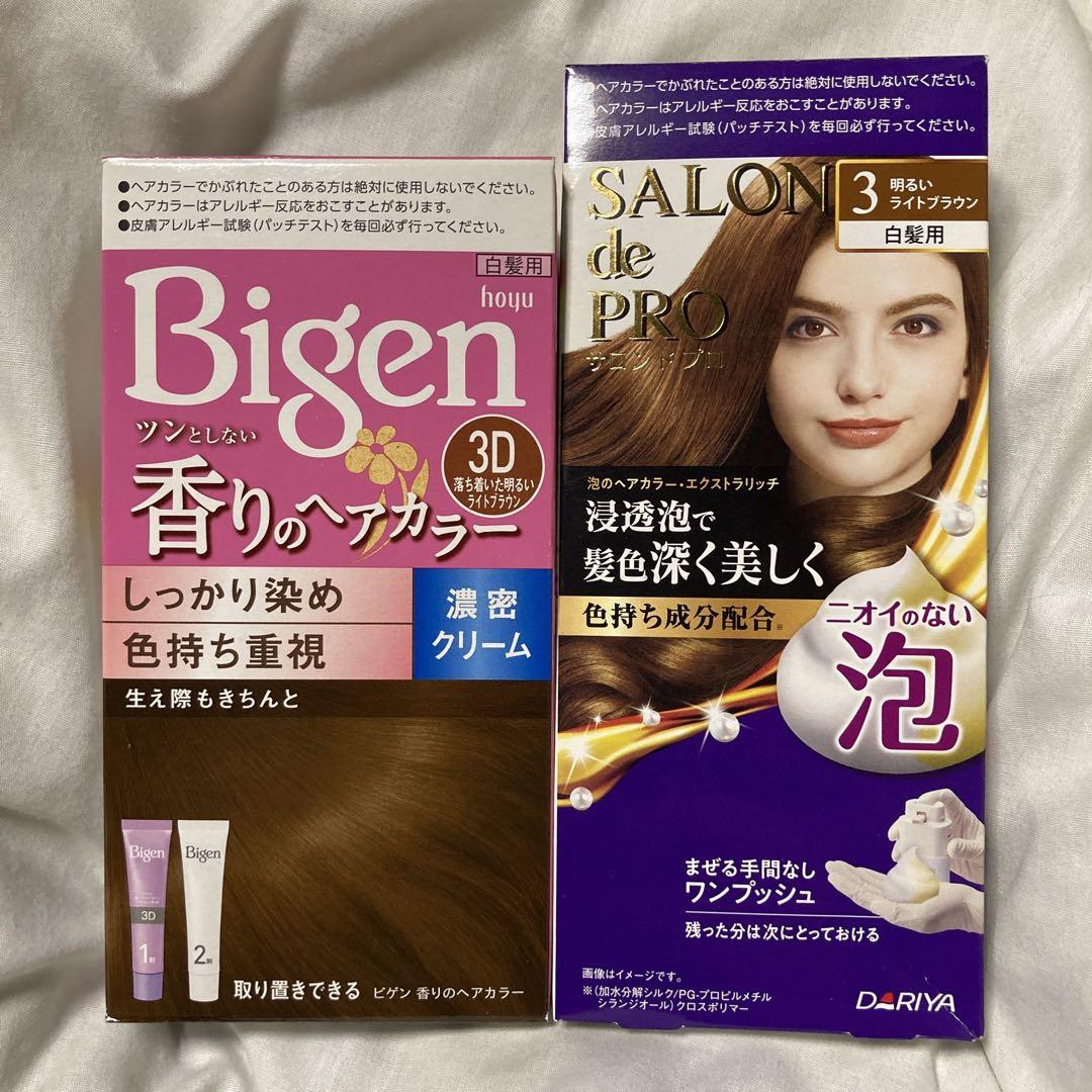 ビゲン 香りのヘアカラー サロンドプロ 泡のヘアカラー ライトブラウン 2箱
