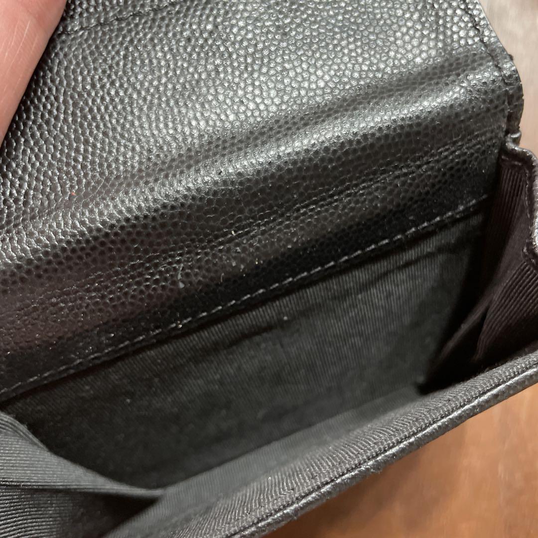 は*ん様 CHANEL ブラック キルティング 三つ折り財布