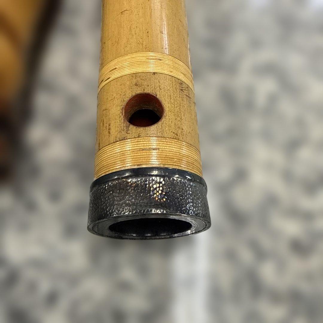 尺八本体 竹製 金属リング付き 和楽器 音楽 管楽器 小物 格安 尺八本体 竹製 金属リング付き 和楽器 音楽 管楽器 小物 格安