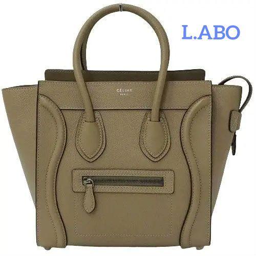 CELINE  ハンドバッグ  ラゲージ マイクロショッパー レザー デューン