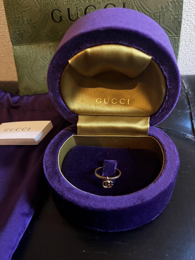 GUCCI リング 8号 K18PG GGロゴ