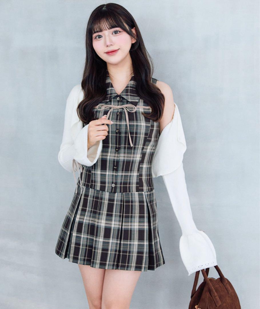 OLIVE des OLIVE ノースリーブシャツミニワンピース