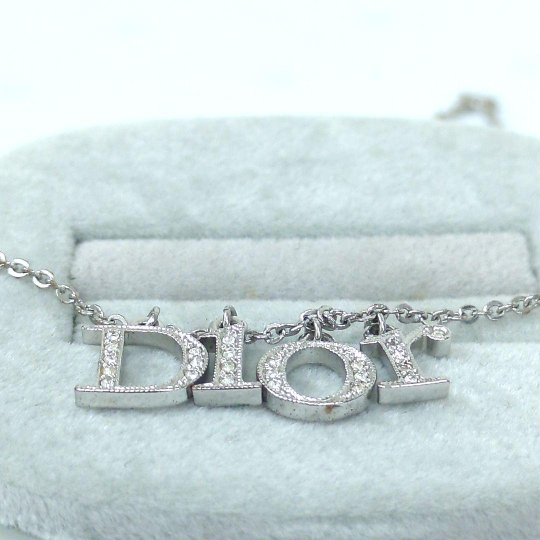 ディオール Dior DIORロゴチャーム ネックレス　【訳アリ】