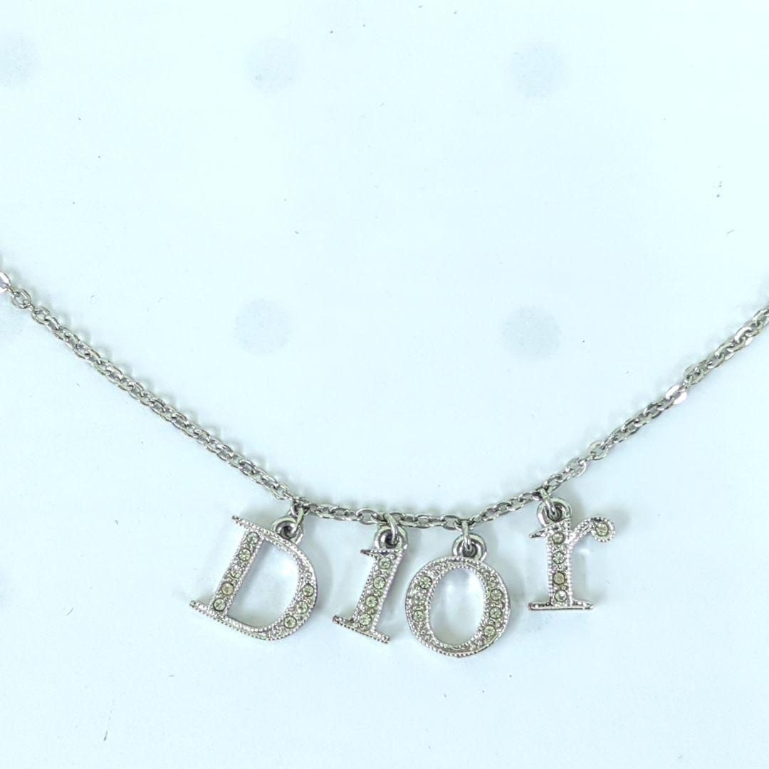ディオール Dior DIORロゴチャーム ネックレス　【訳アリ】