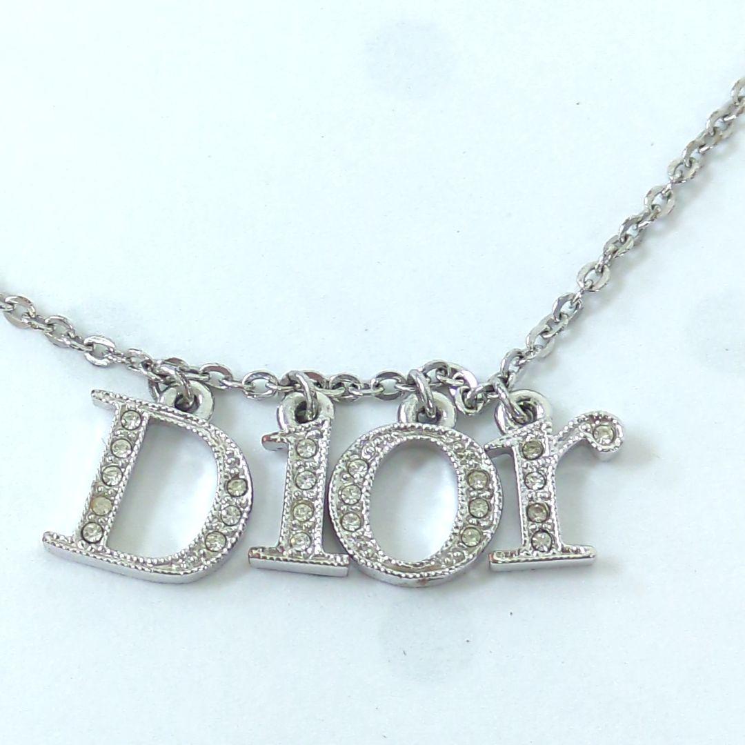 ディオール Dior DIORロゴチャーム ネックレス　【訳アリ】