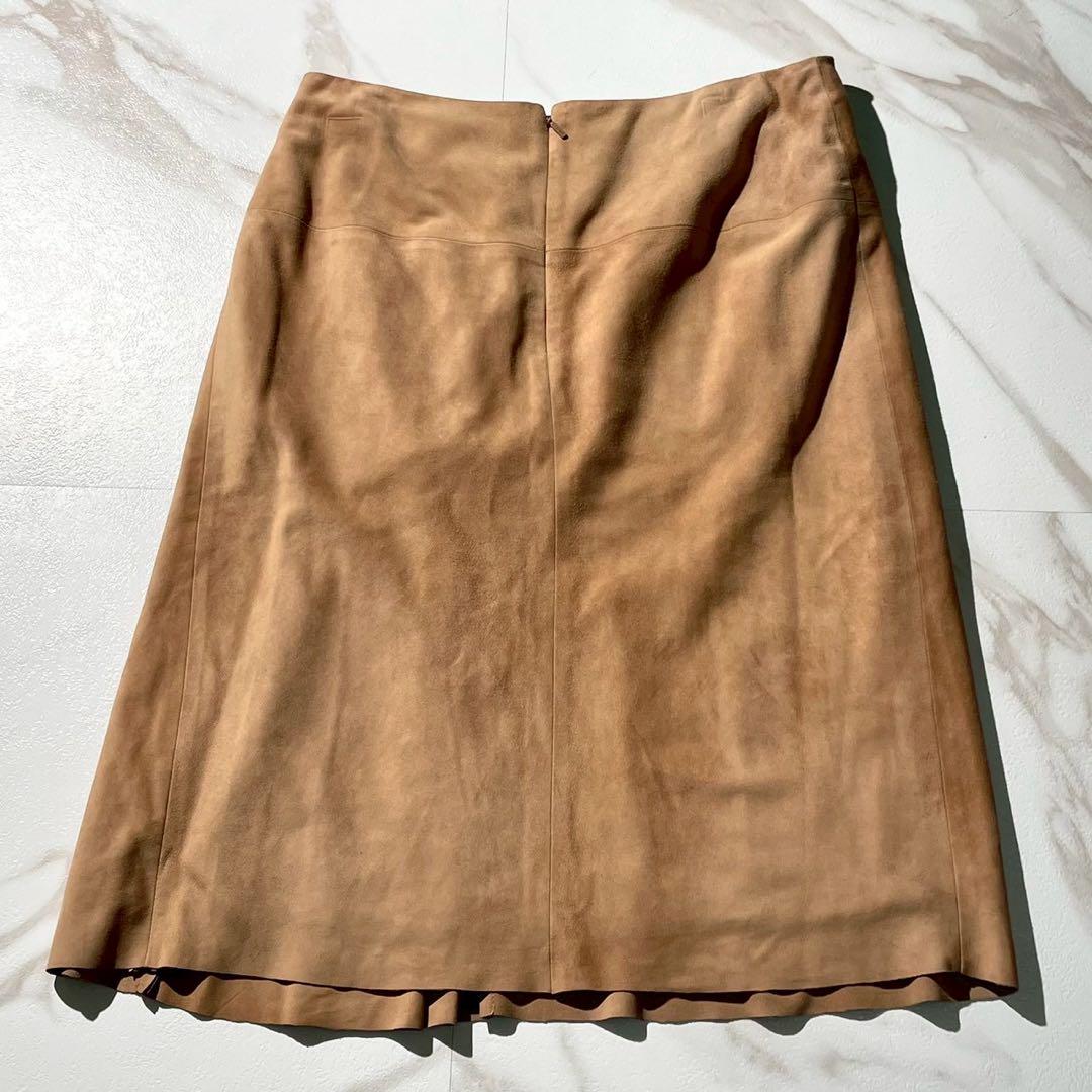 Lサイズ　40 LOEWE ロエベ　スカート　膝丈　スウェード