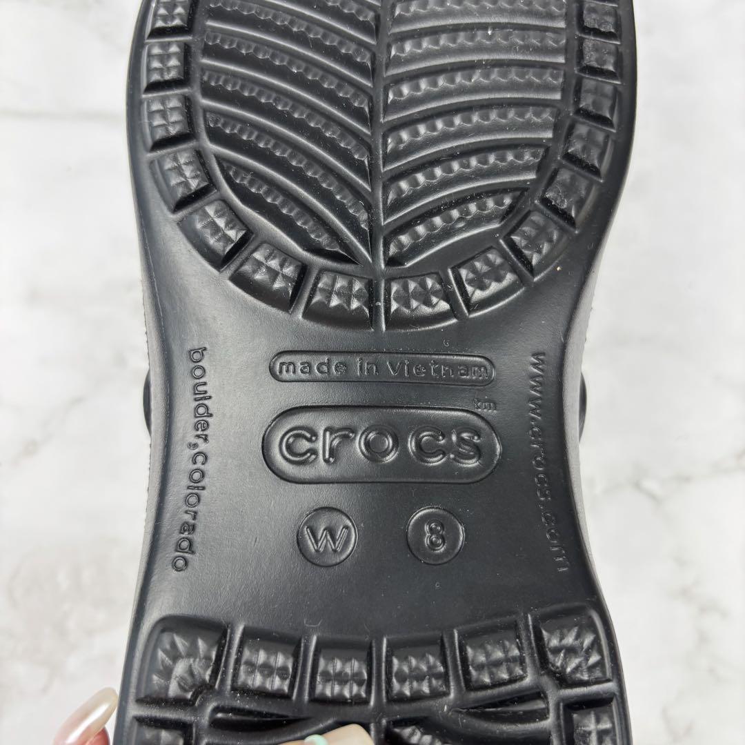 【美品】crocs クロックス シャイナ 24 ブラック メリージェーン