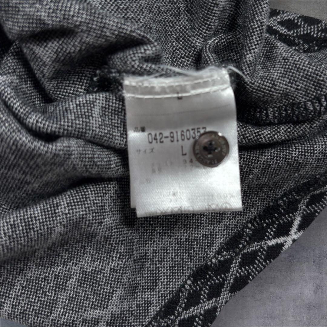 美品St ANDREWSセントアンドリュース 黒 ブラック ゴルフ 総柄 L