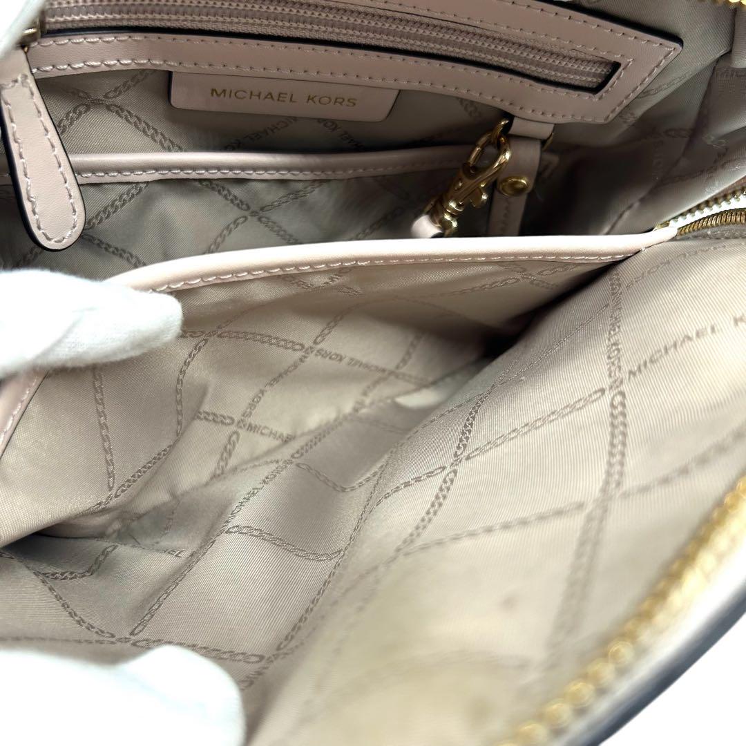 良品 785 MICHEAL KORS リュックサック シボ革 ピンク