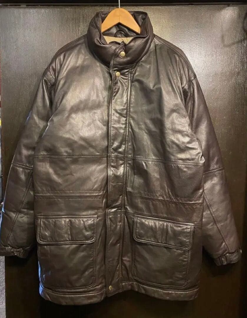 エディバウアー　レザー　ダウン　レザー　80年代