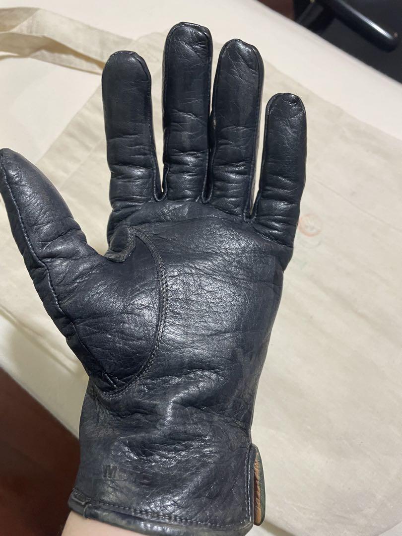 MOTO 手袋　ヌメ革　ハンドダイ　黒色