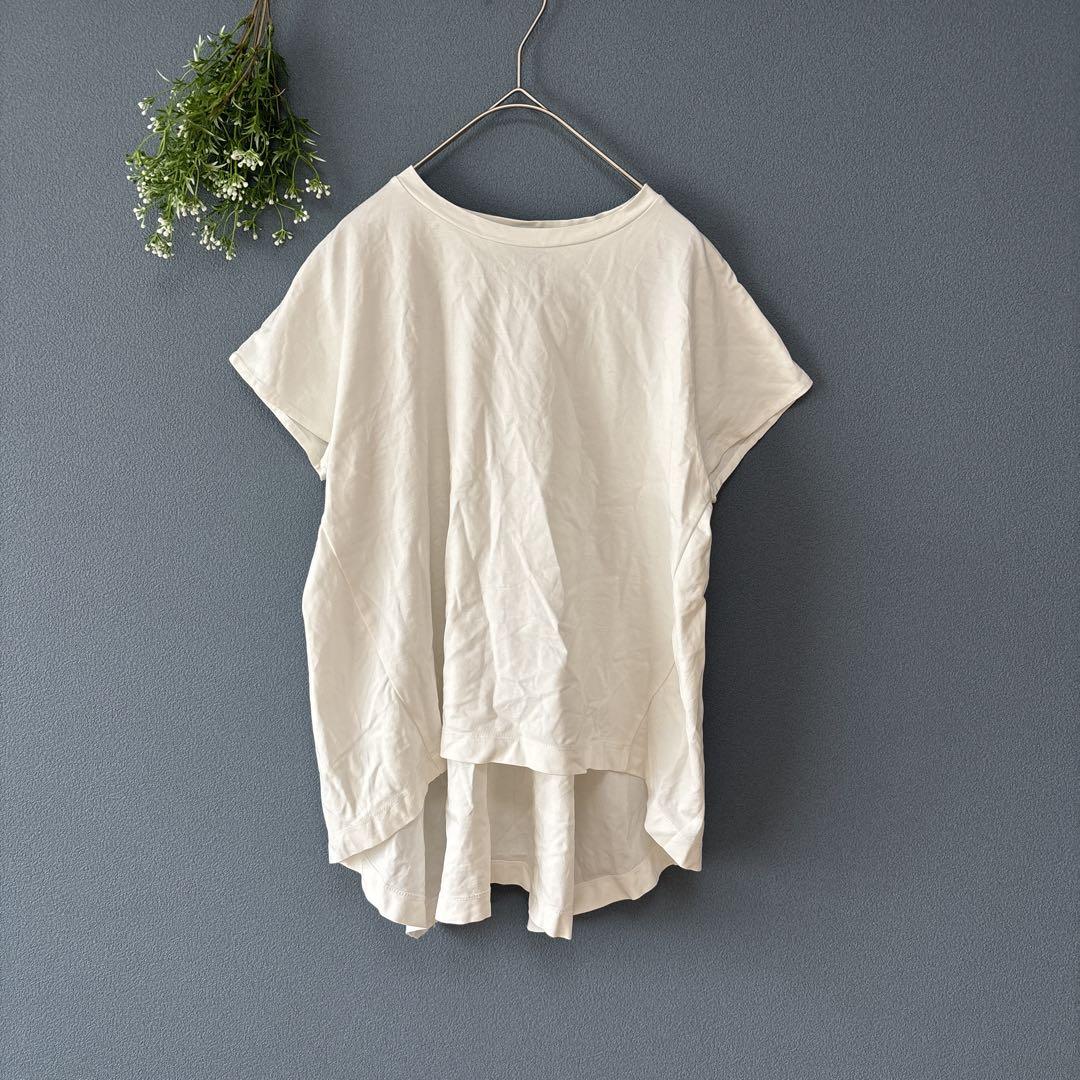 ★自由区［S］上質素材　オーバーサイズ　Tシャツ　トップス　カットソー　アシメ