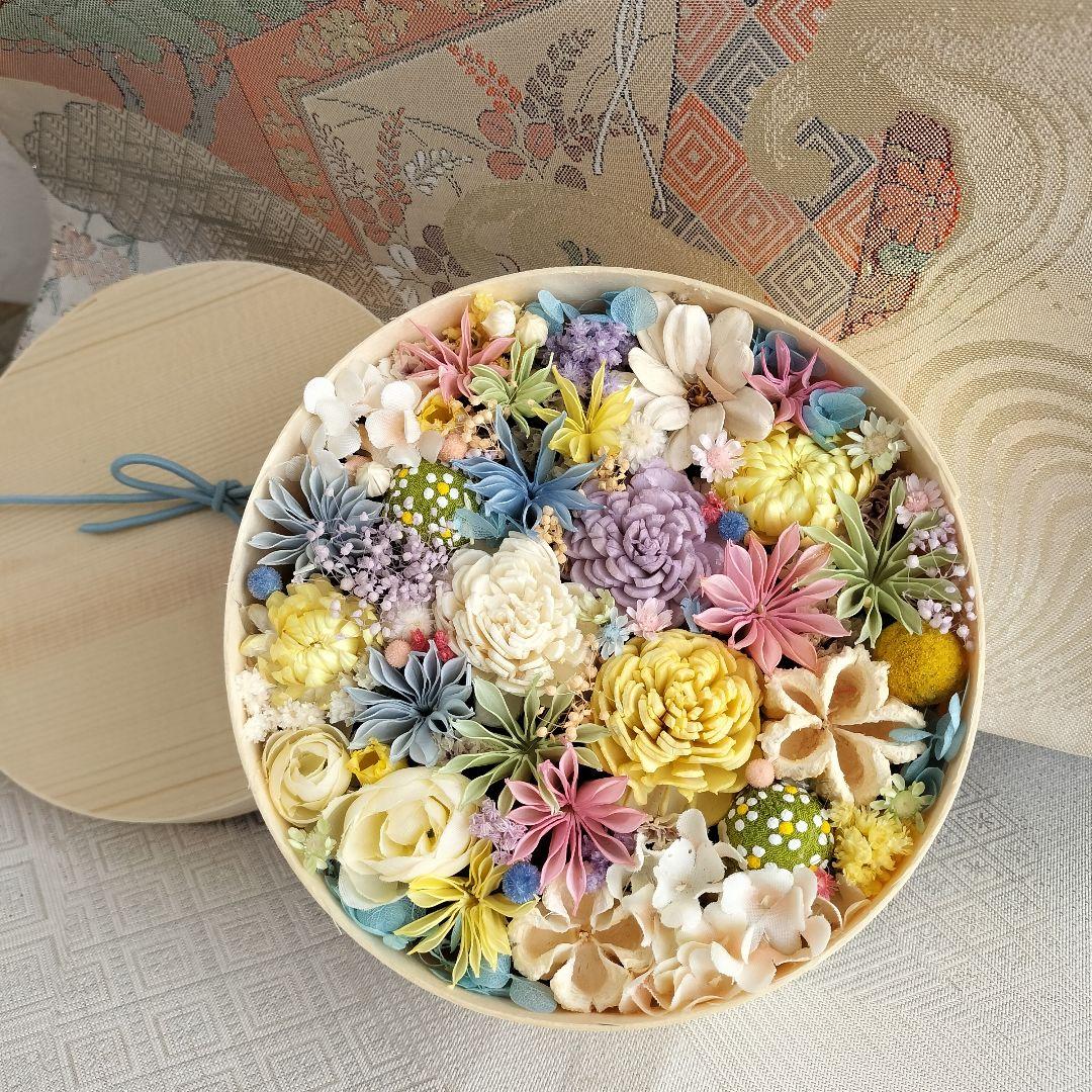 輪っぱアレンジメント フラワーギフト ドライフラワー雑貨