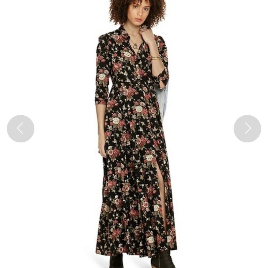 Denim&Supply RalphLauren ロングワンピース 花柄 七分袖
