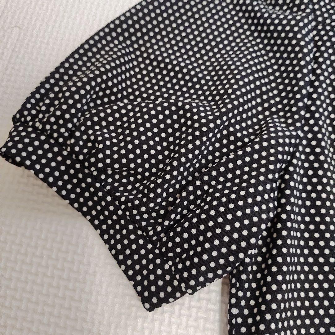 MELROSE ドット柄 半袖ひざ丈ワンピース