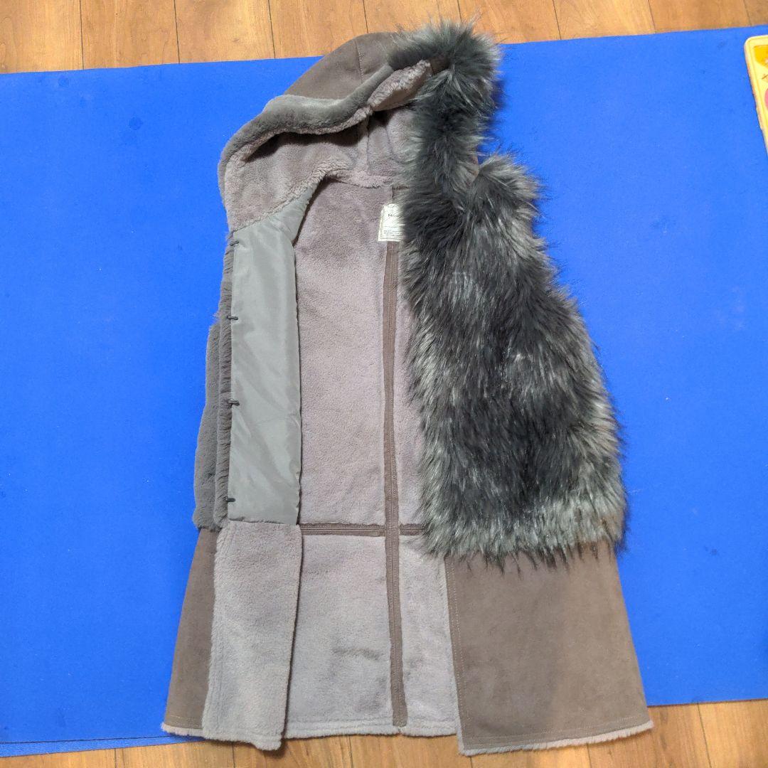 MONILE フード付きファーコート ファーベスト 変形　ロング丈