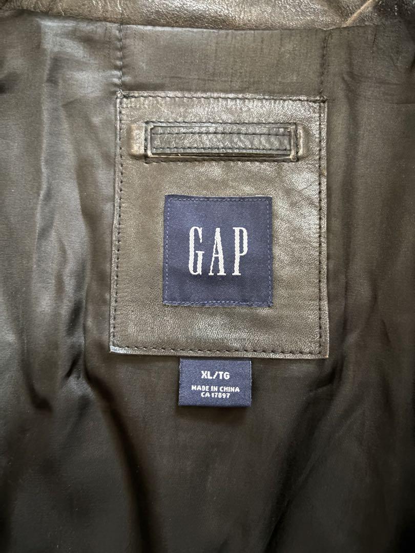 GAP レザージャケット XL/TG ダークブラウン