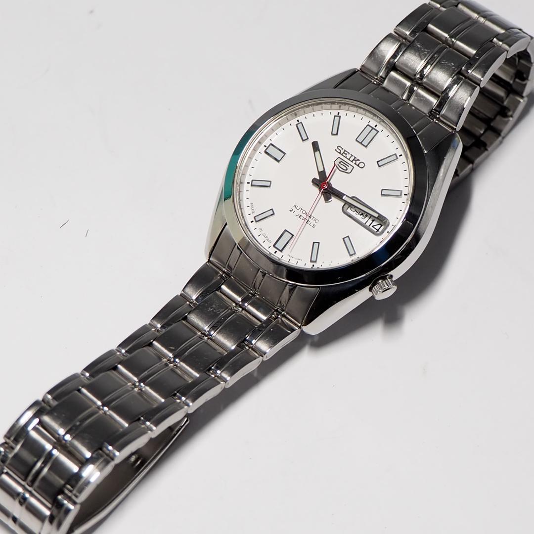 セイコー ファイブ SEIKO 自動巻 裏スケ デイト メンズ 腕時計 F209