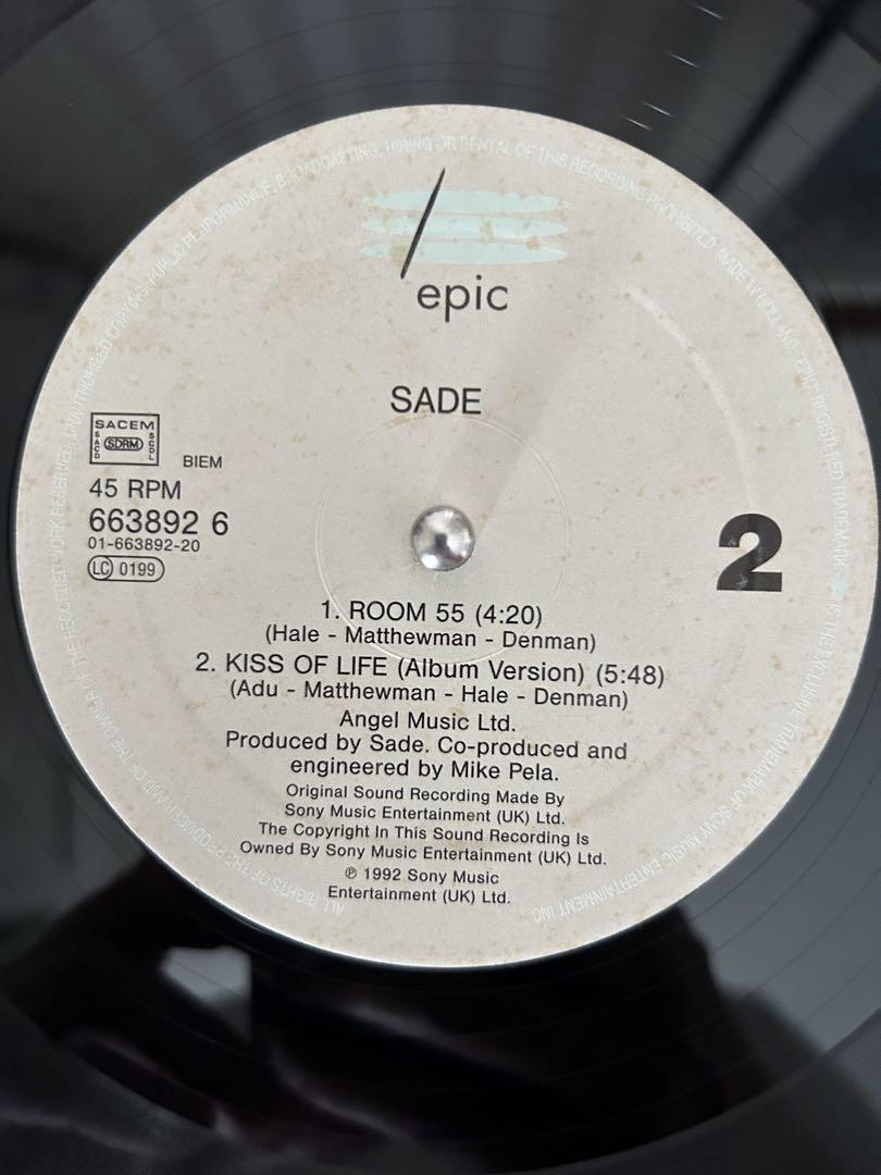 【オリジナル盤】Sade Kiss of Life レコード 12inch