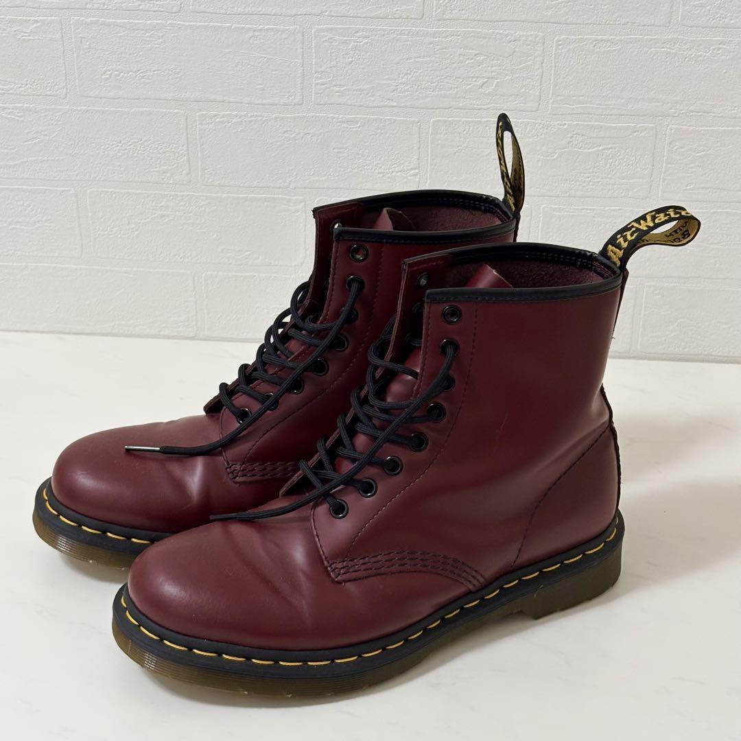 【美品】Dr. Martens ワークブーツ8ホール チェリーレッド UK7
