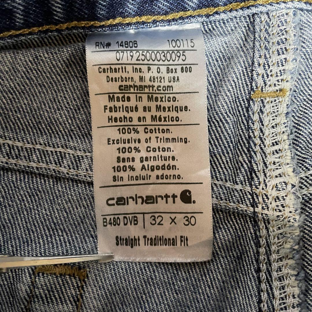 Carhartt カーハート 革ロゴ ジーンズ デニム パンツ W32 L30 Carhartt カーハート 革ロゴ ジーンズ デニム パンツ W32 L30