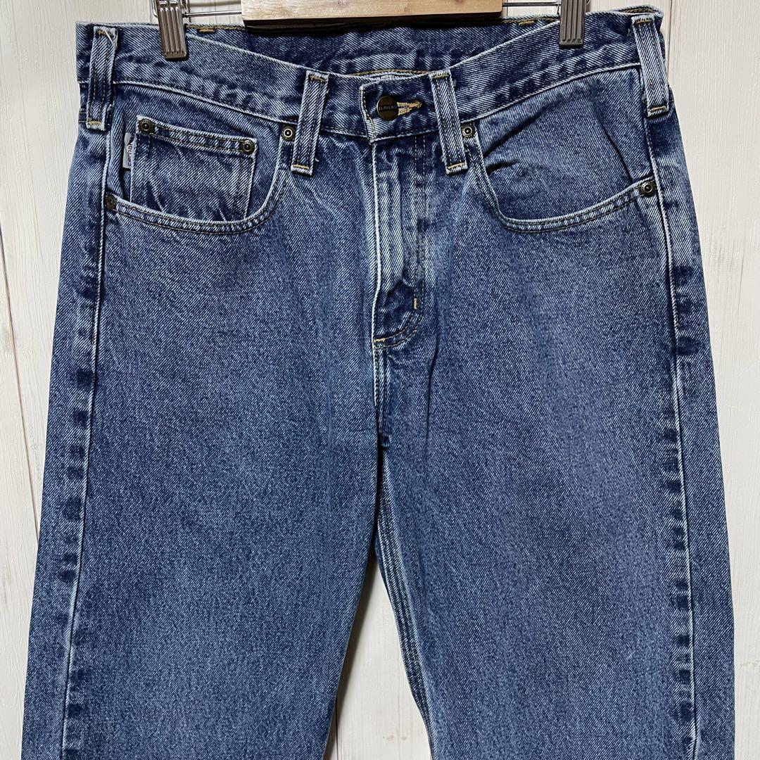 Carhartt カーハート 革ロゴ ジーンズ デニム パンツ W32 L30