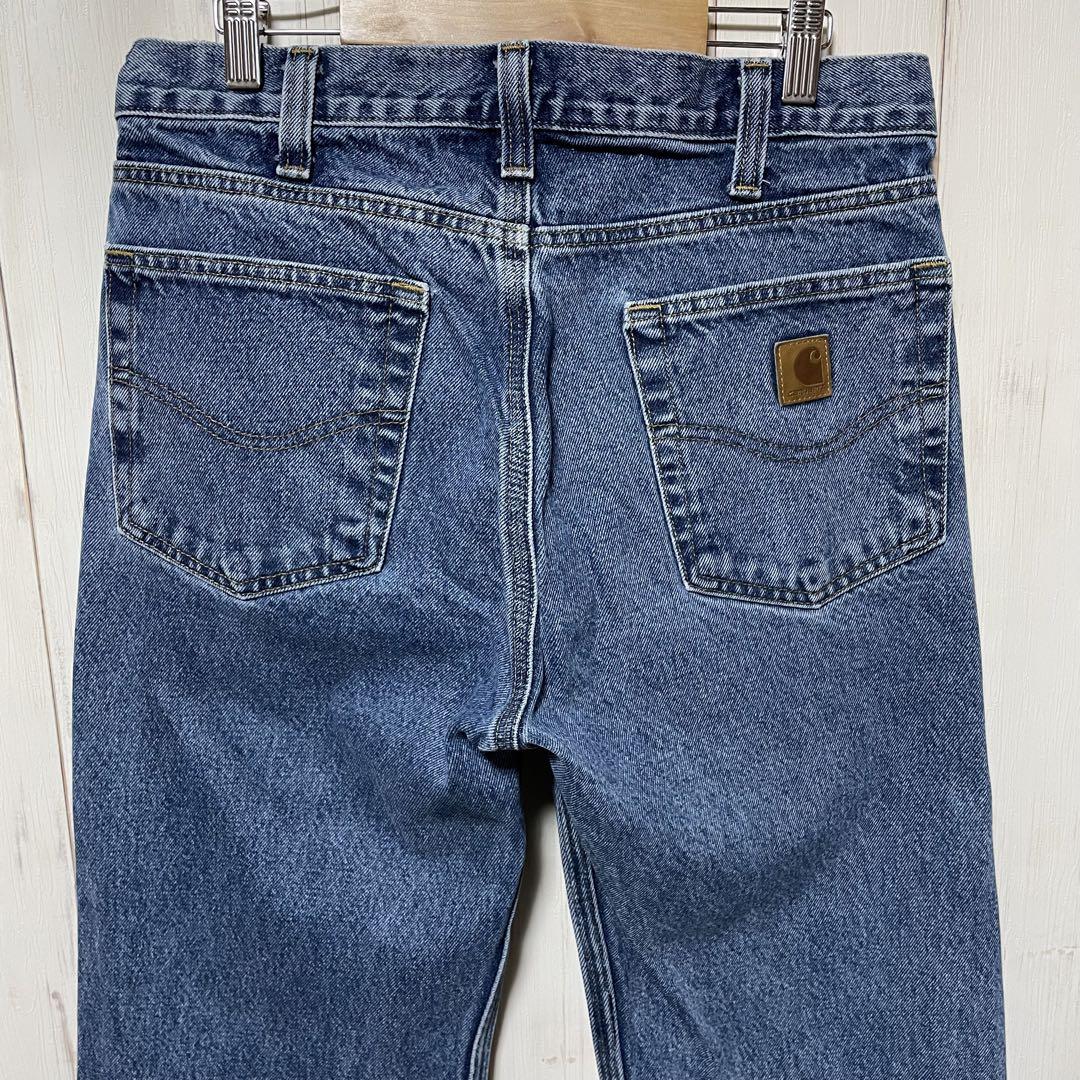 Carhartt カーハート 革ロゴ ジーンズ デニム パンツ W32 L30