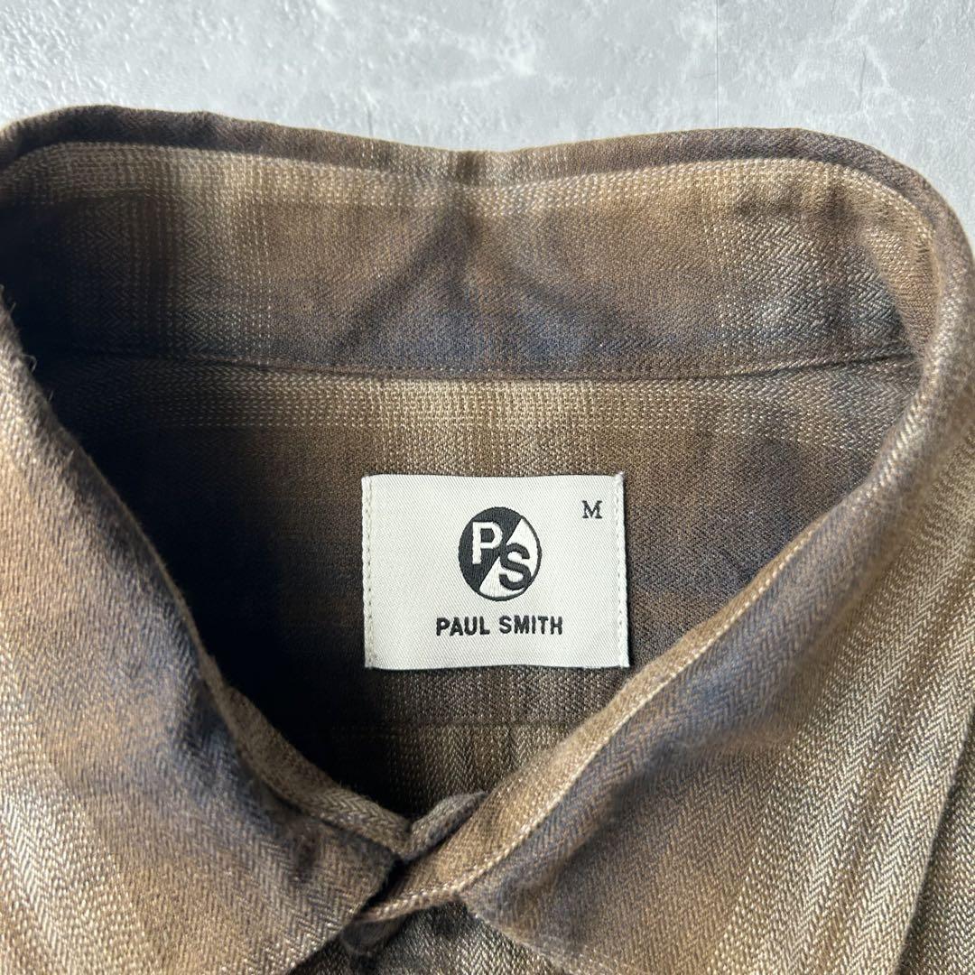90s 好配色 Paul Smith オンブレチェックシャツ 長袖 メンズM
