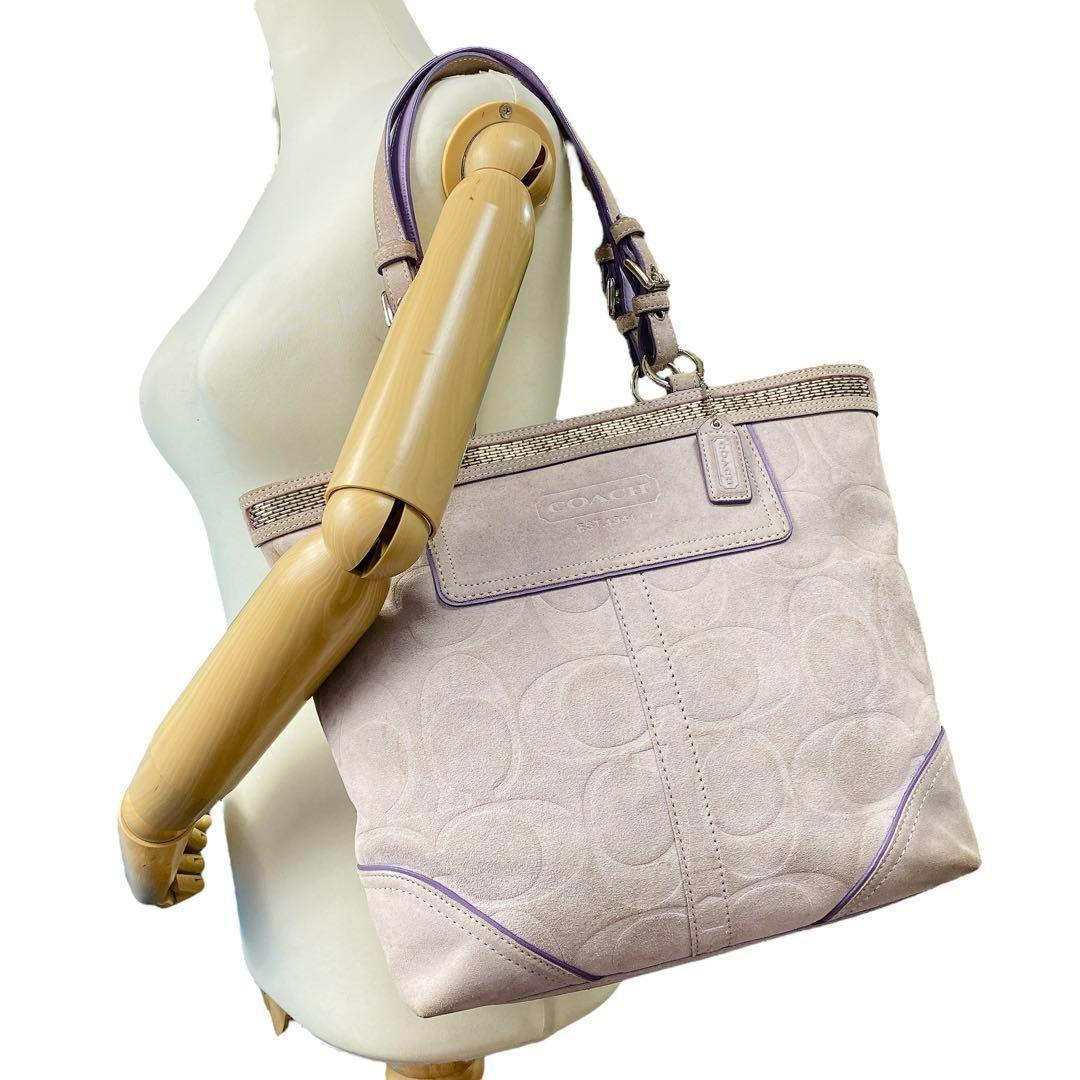 COACH シグネチャー スエード レディース トートバッグ 8289